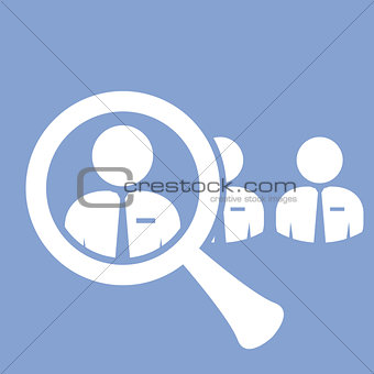Staff search icon - finding a skilled employee