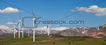 Panoramic view on wind farm