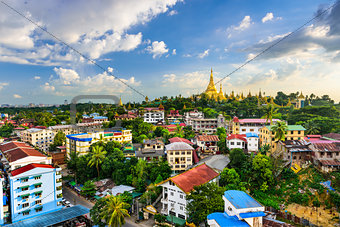 Yangon, Myanmar City Skyline