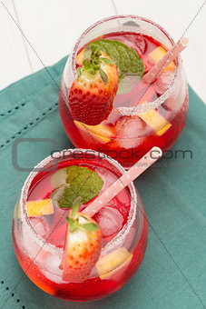 Cold strawberry drink