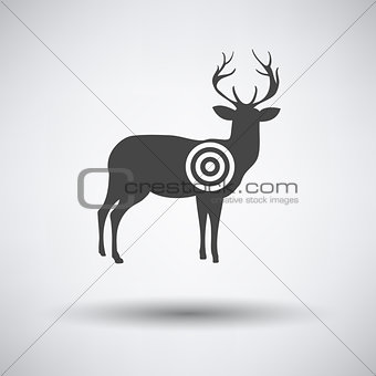 Deer silhouette with target