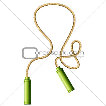 Skipping rope (jump-rope) isolated on white