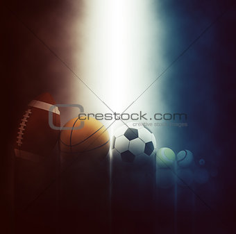 3D sports balls backgrounds