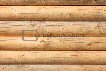 Parallel new wooden logs