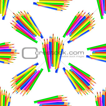 Colorful Pencils Seamless Pattern