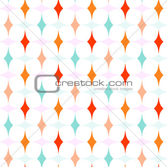 Colorful Curved Diamonds Pattern