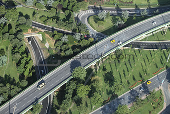 Aerial View of Highway in Istanbul city
