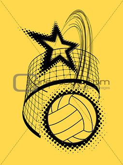 Volleyball super star design