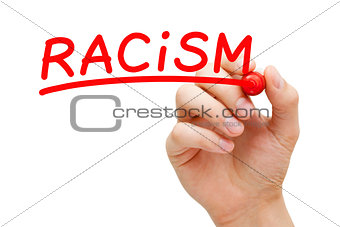 Racism Red Marker Concept