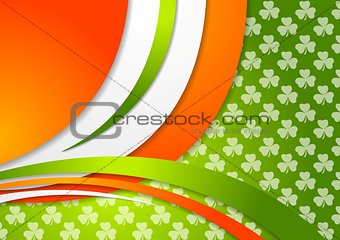 St. Patrick Day background with Irish colors