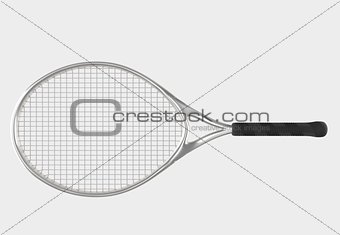 silver tennis racket