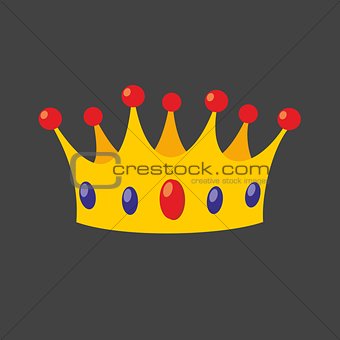 Vector crown isolated on black background
