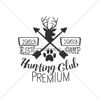 Hunting Club Premium Vintage Emblem