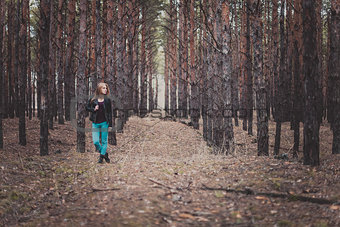 Girl in forest