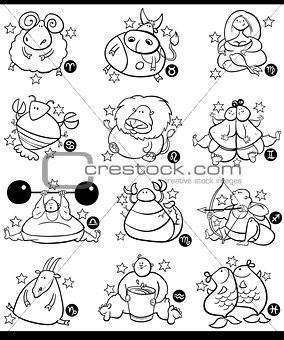 overweight cartoon zodiac signs