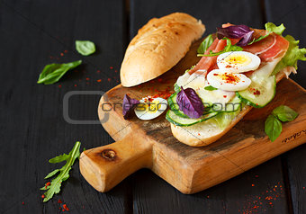 Fresh homemade sandwich.