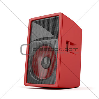 Big red loudspeaker