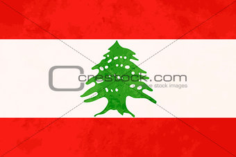 True proportions Lebanon flag with texture