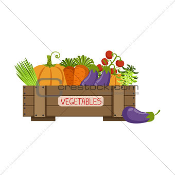 Full Crate Of Fresh Vegetables