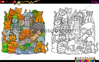 cat characters coloring book
