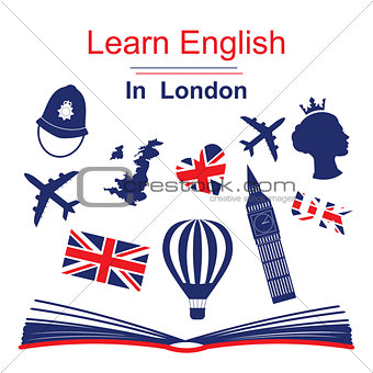 Learn english in London poster