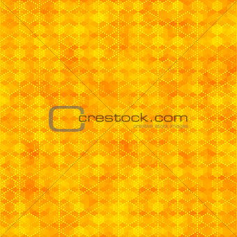 Orange seamless pattern with hexagon shapes