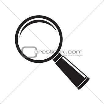Magnifier glass icon isolated on white background