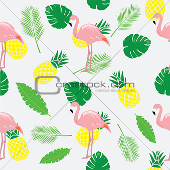 Vector Flamingos Seamless