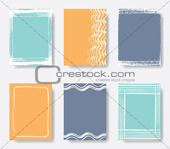 Beautiful vector journal card frames