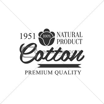 Cotton Black And White Product Logo Design