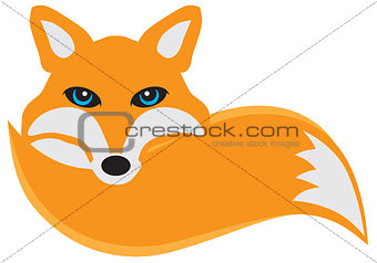 Fox with Tail Illustration