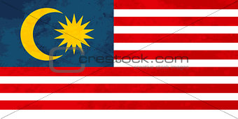 True proportions Malaysia flag with texture