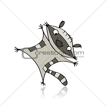 Funny raccoon for your design