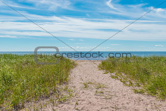 Sandy path to the beach