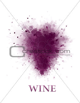 abstract wine grape