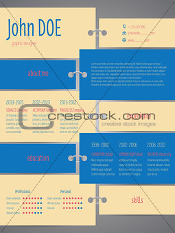 Tags with rings cv resume template