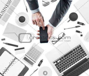 Businessman using a smart phone