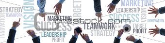 Business teamwork and success banner