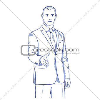 businessman handshake gesturing