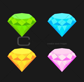 Collection of diamonds.