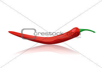 Hot chili pepper vector set isolated on white background