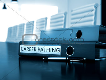 Career Pathing on Folder. Blurred Image.