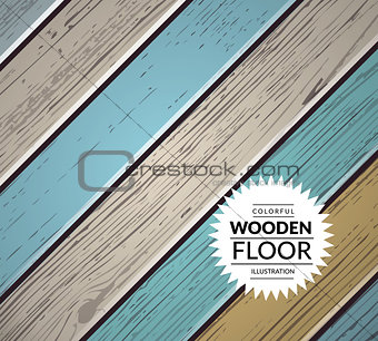 Colorful wooden vector background