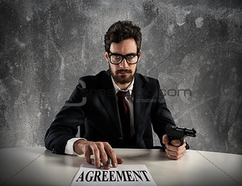 Boss forces you to sign an agreement