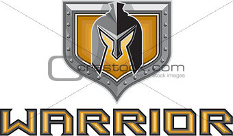 Spartan Warrior Helmet Shield Retro