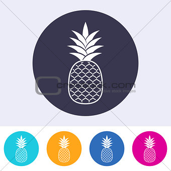 Single vector pineapple icon