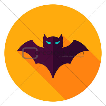 Scary Bat Circle Icon
