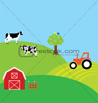 vector farm background
