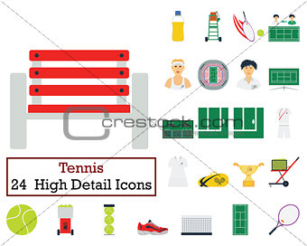 Set of 24 Tennis Icons