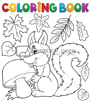 Coloring book squirrel theme 2